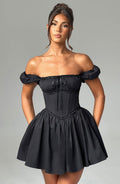 Penelope Mini Dress - Black - Napalia