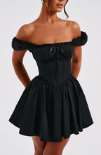 Penelope Mini Dress - Black - Napalia
