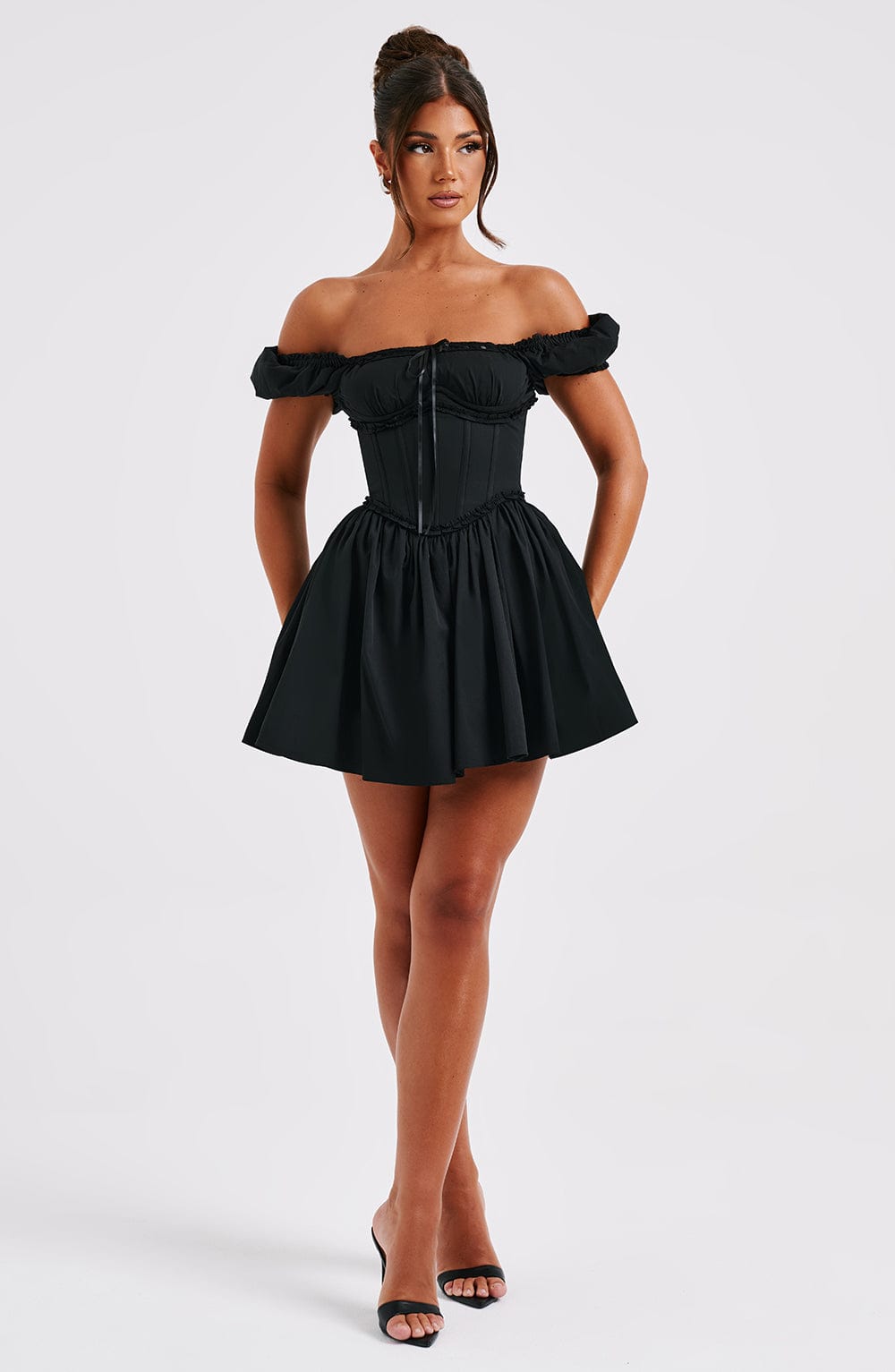 Penelope Mini Dress - Black - Napalia