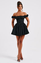Penelope Mini Dress - Black - Napalia