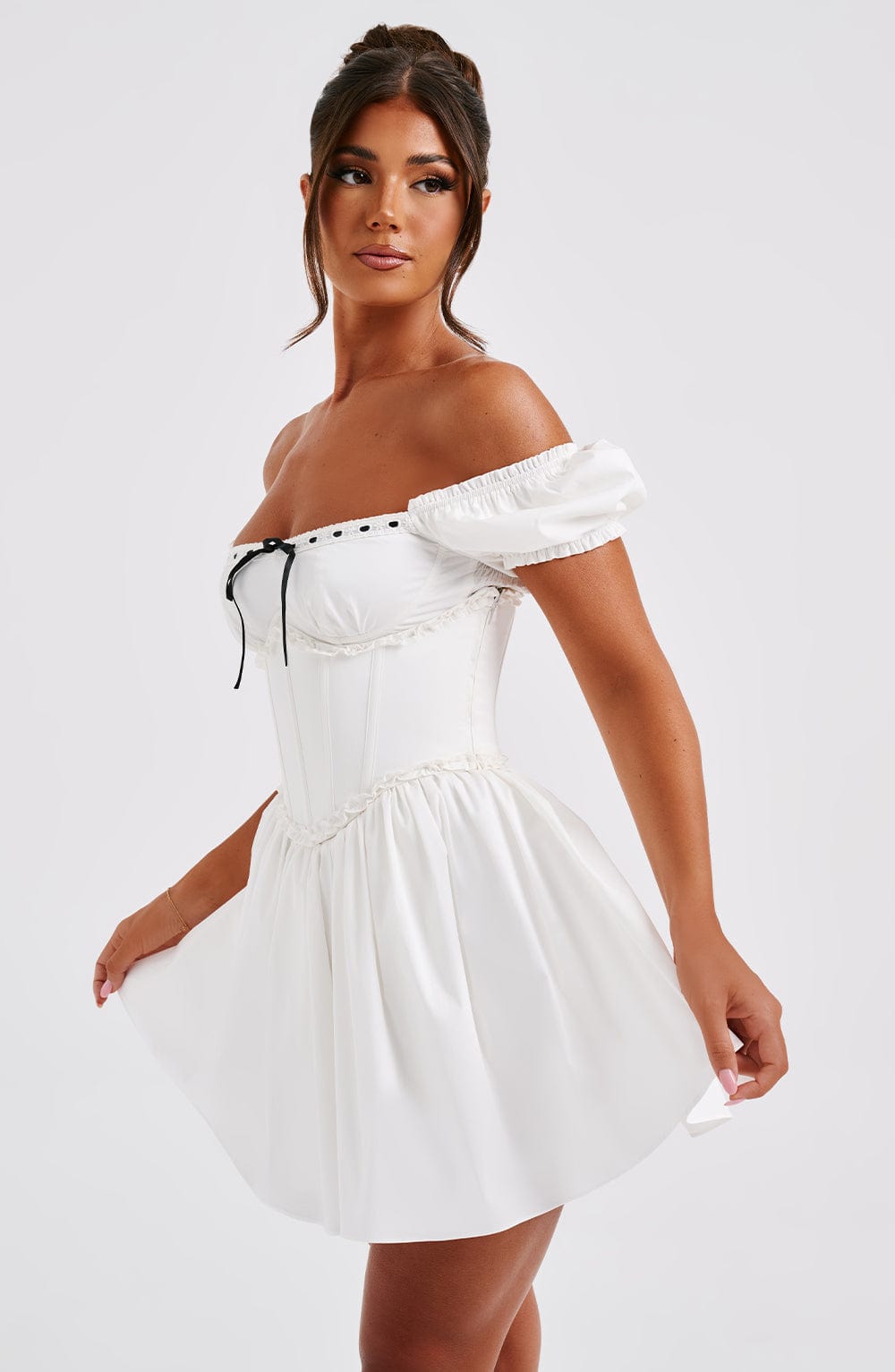 Penelope Mini Dress - Black/White - Napalia