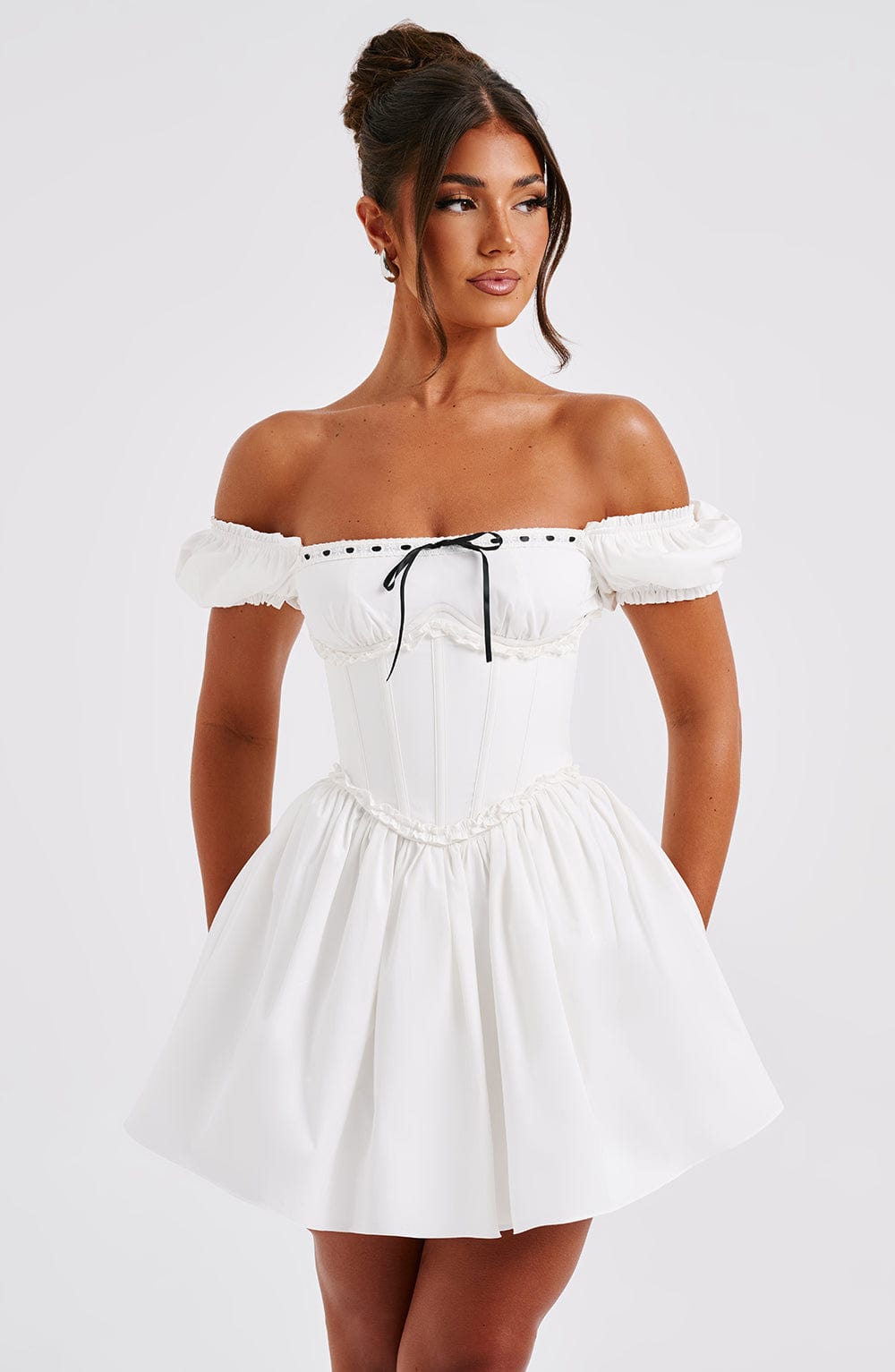 Penelope Mini Dress - Black/White - Napalia