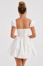 Penelope Mini Dress - Blush Floral Print - Napalia