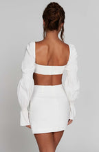 Perla Mini Skirt - White - Napalia