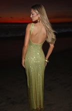 Petra maxi Dress - Olive - Napalia