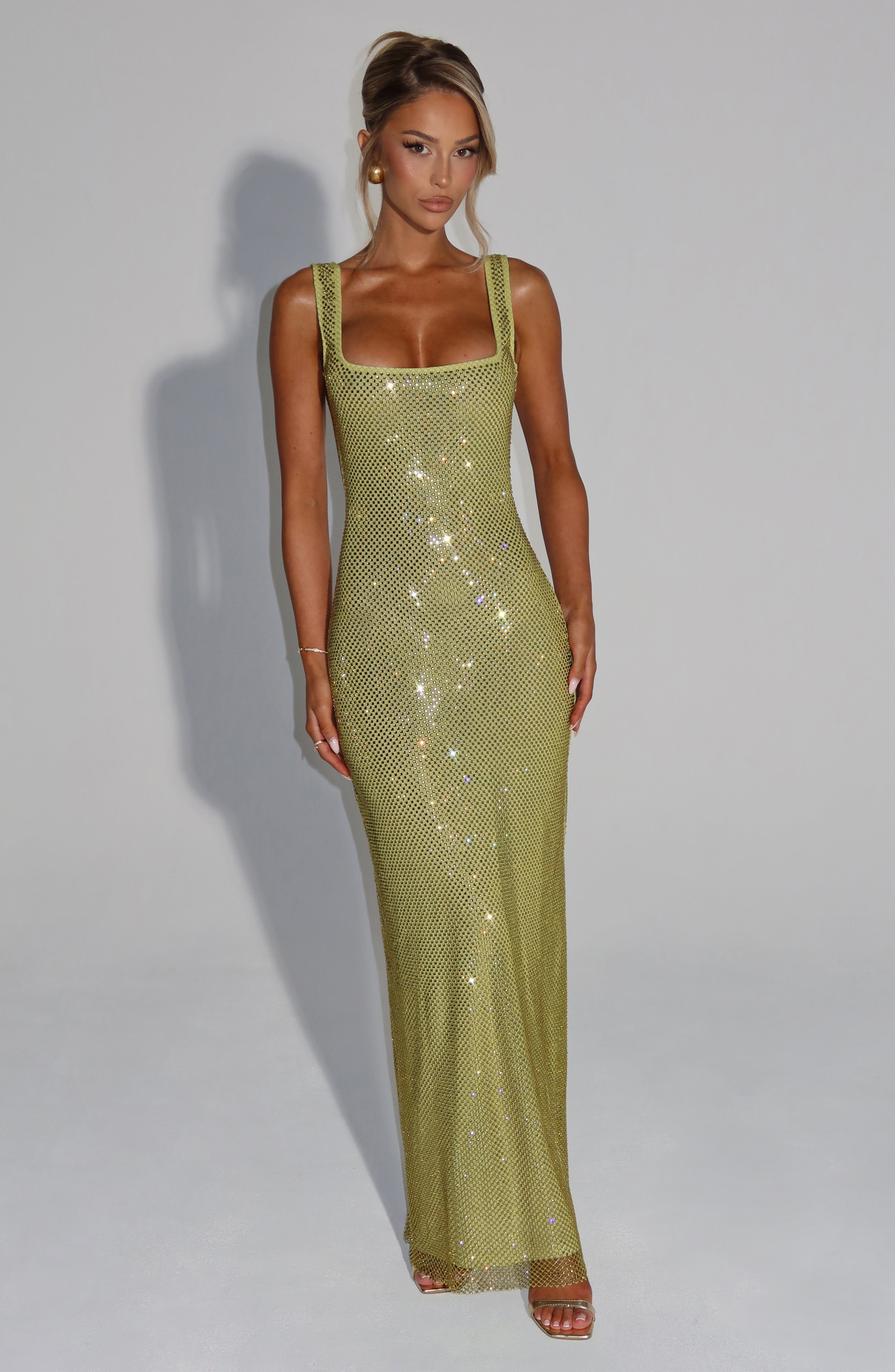 Petra maxi Dress - Olive - Napalia