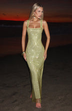 Petra maxi Dress - Olive - Napalia