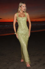 Petra maxi Dress - Olive - Napalia