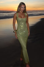 Petra maxi Dress - Olive - Napalia
