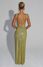 Petra maxi Dress - Olive - Napalia