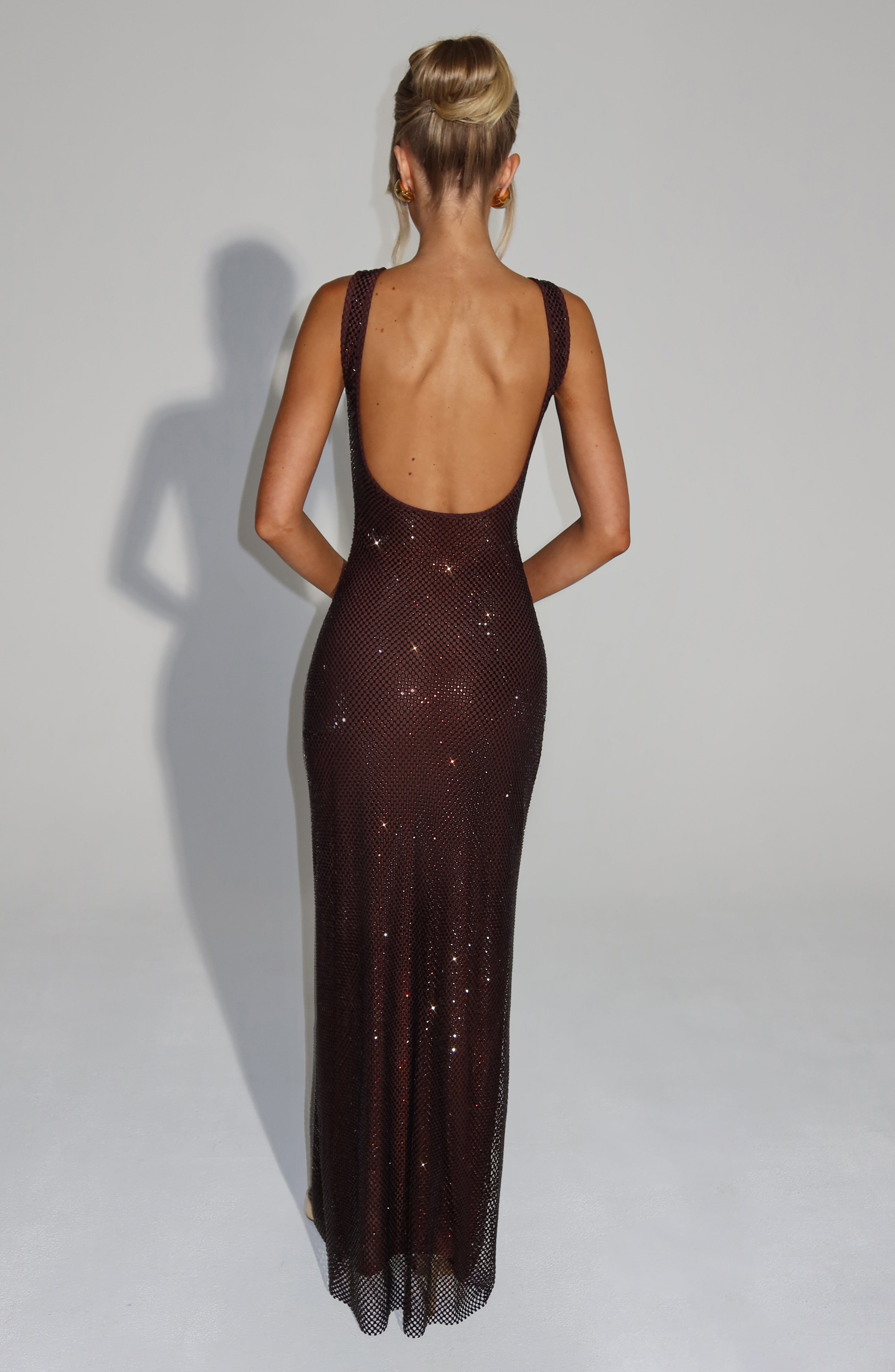Petra Maxi Dress - Plum Brown - Napalia