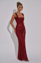 Petra Maxi Dress - Wine - Napalia