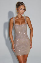 Petra Mini Dress - Gold - Napalia