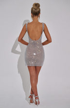 Petra Mini Dress - Silver - Napalia