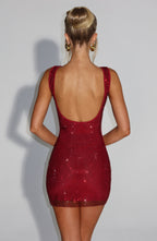 Petra Mini Dress - Wine - Napalia
