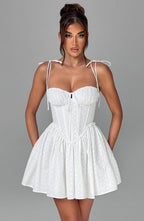 Phoebe Mini Dress - Ivory - Napalia