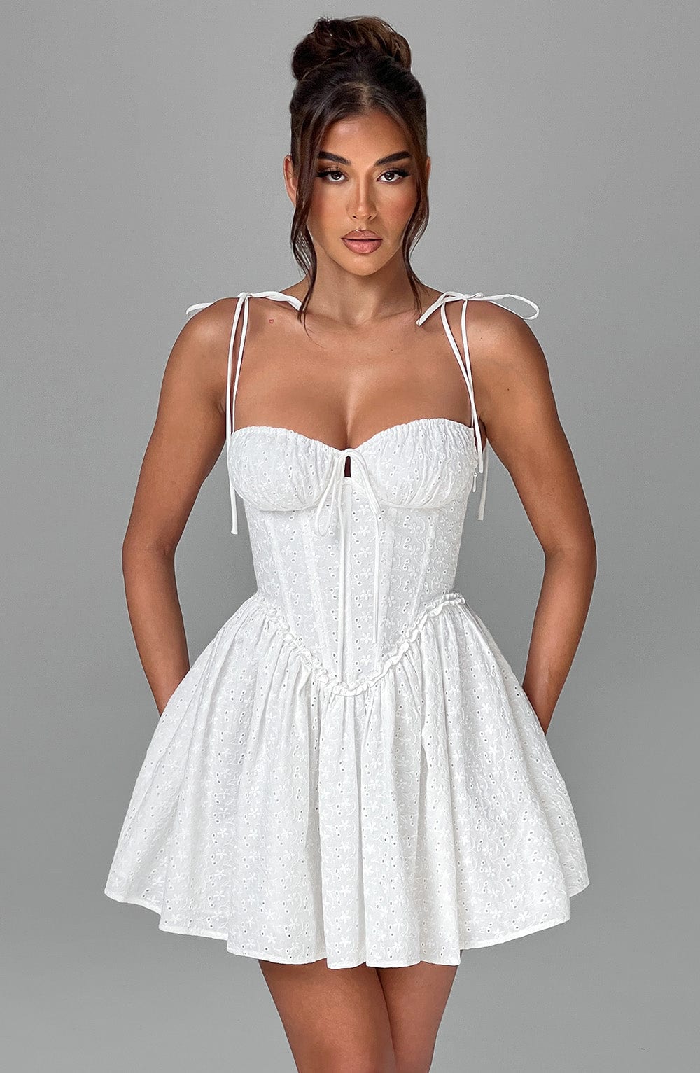 Phoebe Mini Dress - Ivory - Napalia