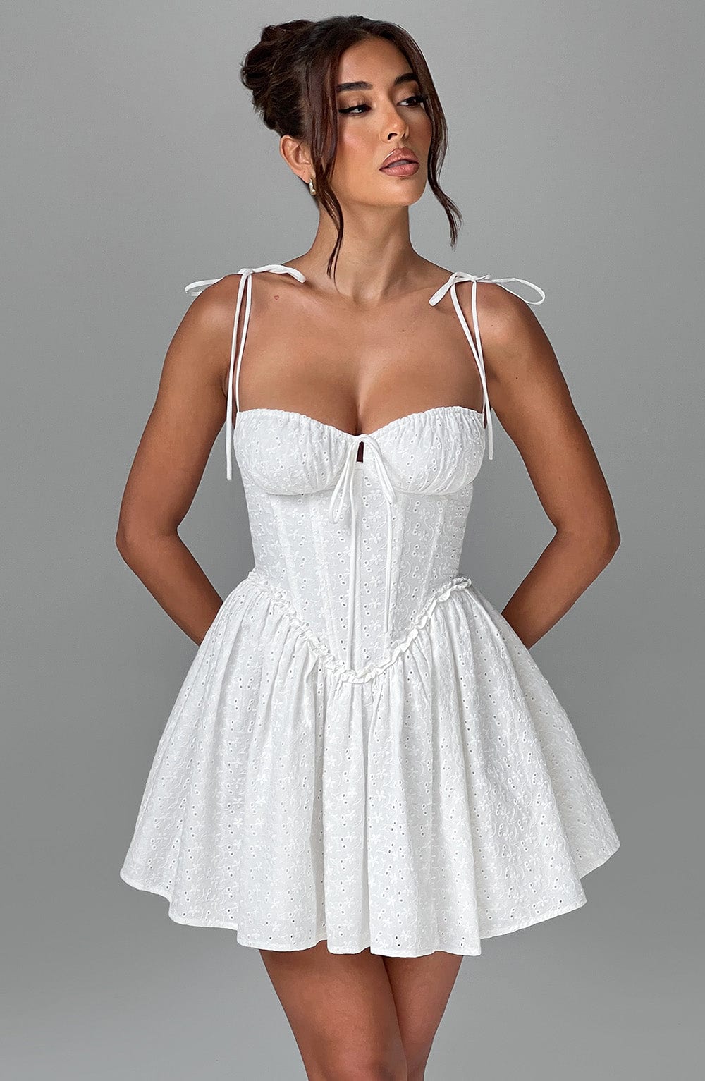 Phoebe Mini Dress - Ivory - Napalia
