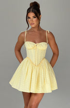 Phoebe Mini Dress - Lemon - Napalia