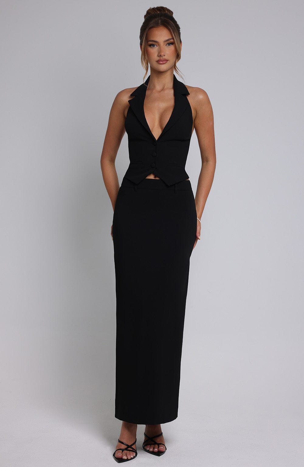 Piper Maxi Skirt - Black - Napalia