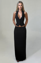 Piper Maxi Skirt - Black - Napalia