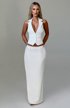Piper Maxi Skirt - Ivory - Napalia