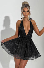 Pippa Mini Dress - Black Sparkle - Napalia