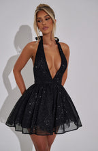 Pippa Mini Dress - Black Sparkle - Napalia