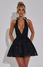 Pippa Mini Dress - Black Sparkle - Napalia