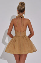 Pippa Mini Dress - Gold Sparkle - Napalia