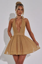Pippa Mini Dress - Gold Sparkle - Napalia