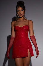 Pixie Glove - Red Sparkle - Napalia