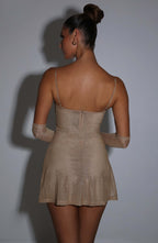 Pixie Mini Dress - Gold Sparkle - Napalia