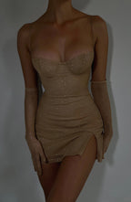 Pixie Mini Dress - Gold Sparkle - Napalia