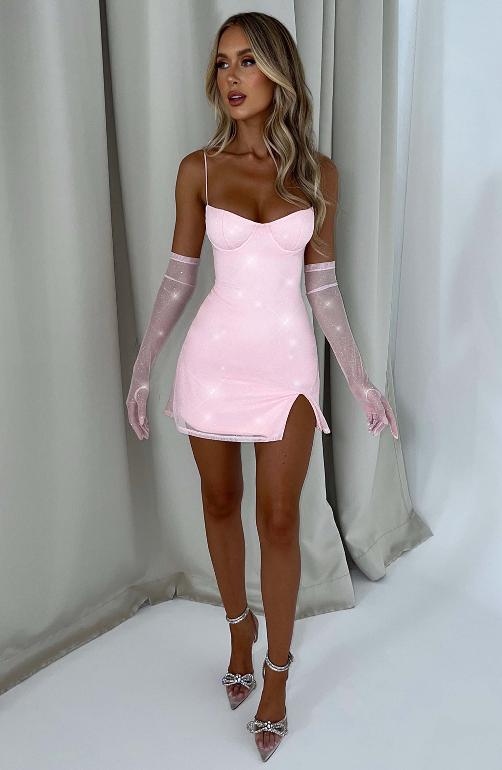 Pixie Mini Dress - Pink Sparkle - Napalia