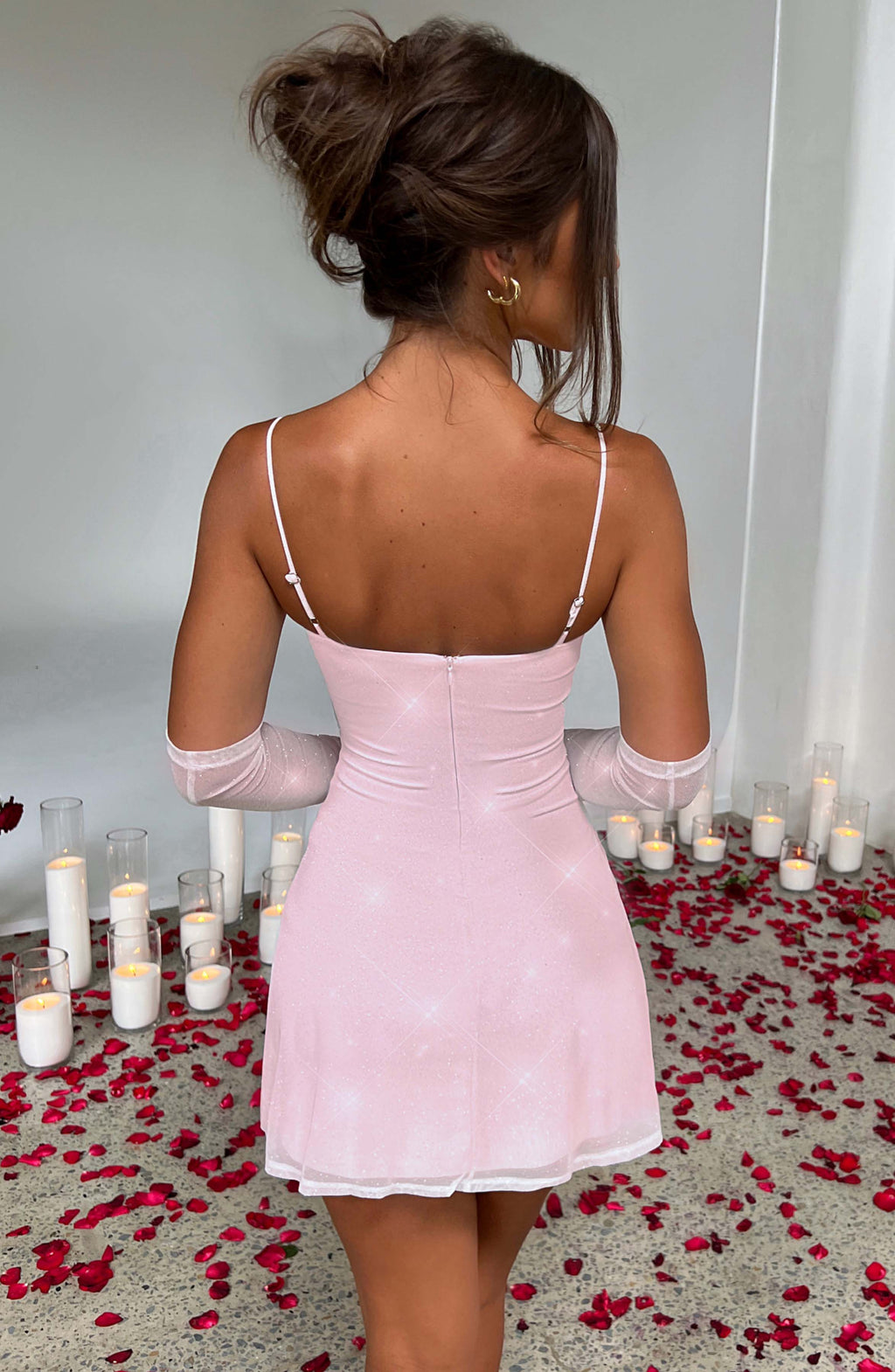 Pixie Mini Dress - Pink Sparkle - Napalia