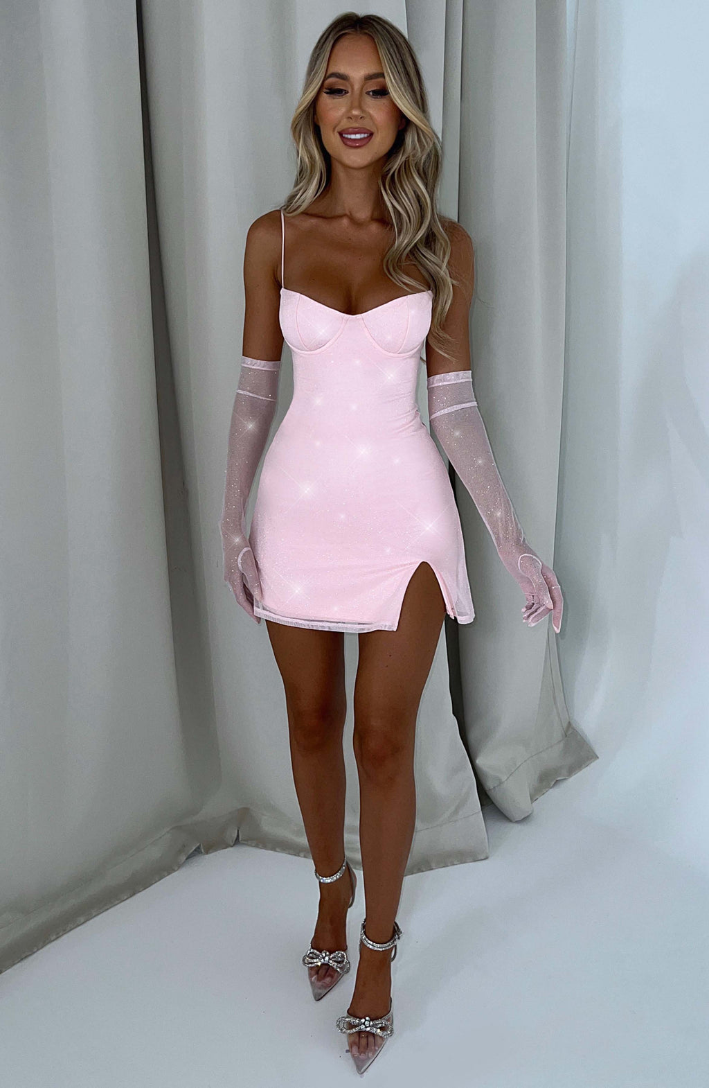 Pixie Mini Dress - Pink Sparkle - Napalia