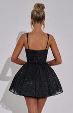 Polly Mini Dress - Black Sparkle - Napalia