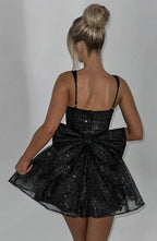 Polly Mini Dress - Black Sparkle - Napalia