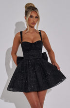Polly Mini Dress - Black Sparkle - Napalia