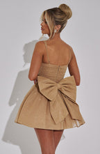 Polly Mini Dress - Gold Sparkle - Napalia