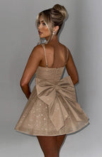 Polly Mini Dress - Gold Sparkle - Napalia