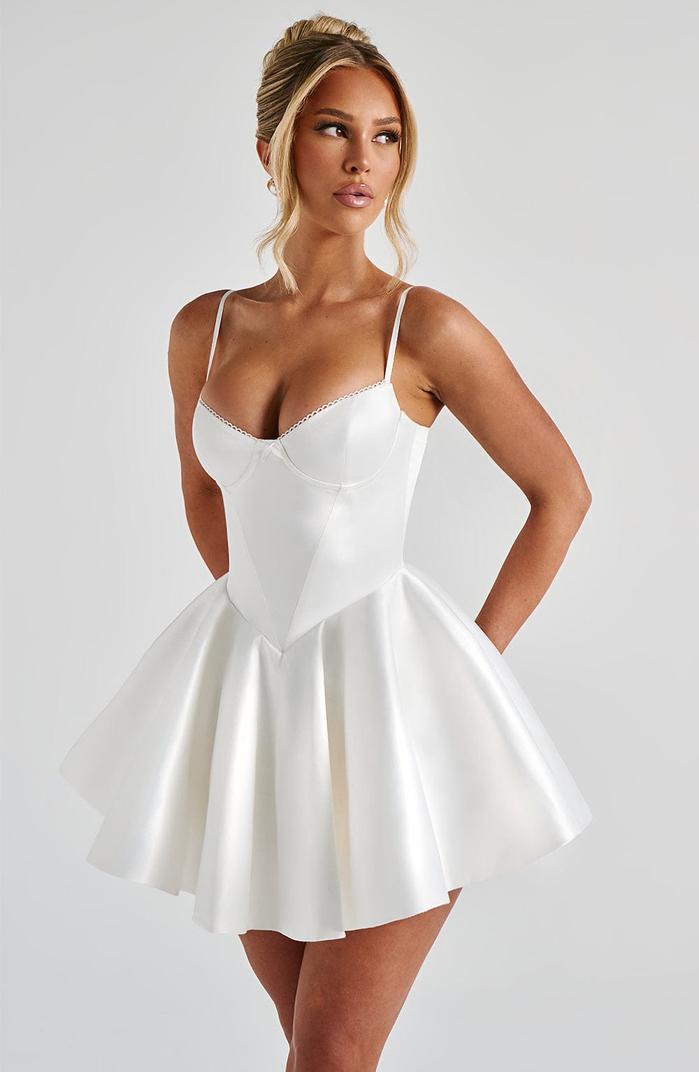 Poppy Mini Dress - Ivory - Napalia