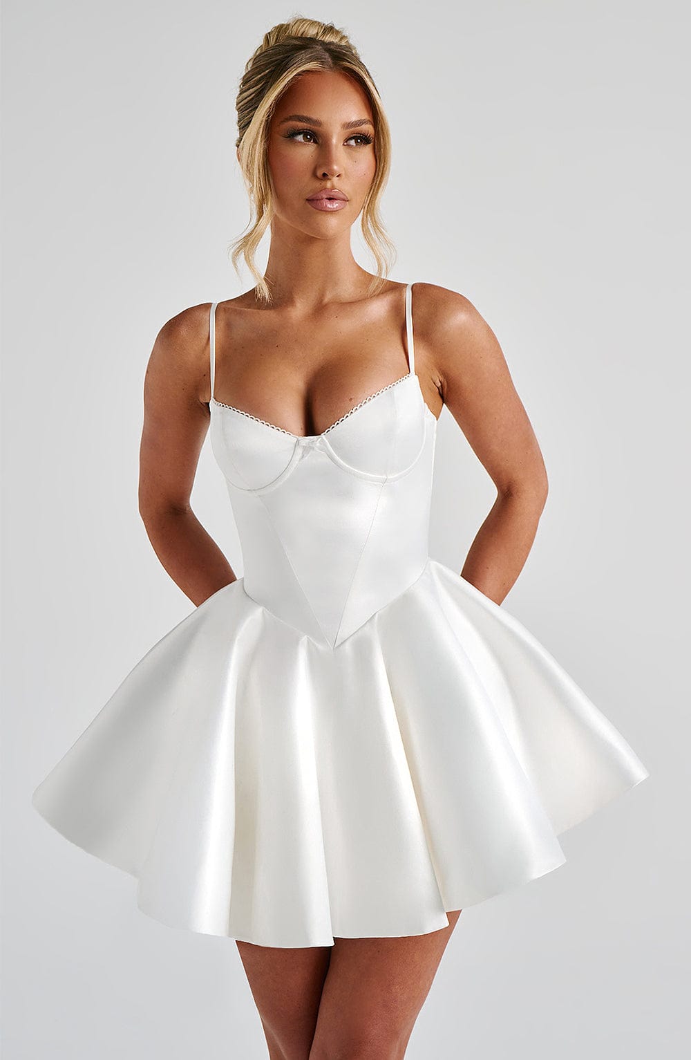 Poppy Mini Dress - Ivory - Napalia