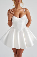 Poppy Mini Dress - Ivory - Napalia