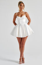 Poppy Mini Dress - Ivory - Napalia