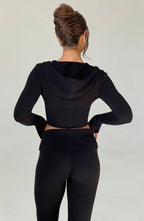 Portia Knit Hoodie - Black - Napalia
