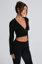 Portia Knit Hoodie - Black - Napalia