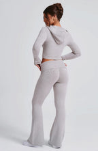 Portia Knit Hoodie - Light Grey Marl - Napalia