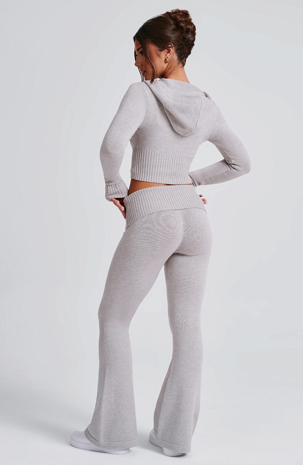 Portia Knit Hoodie - Light Grey Marl - Napalia